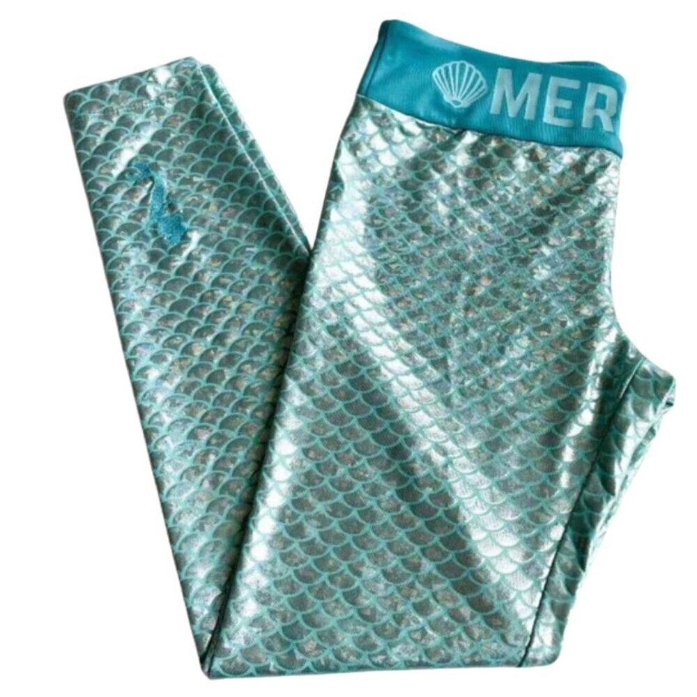 Disney Parks Authentic Original Little Mermaid Ariel Shimmer Scales Leggings